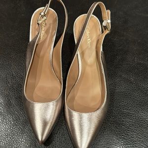 Platinum colored heels